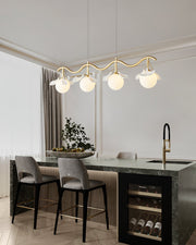Evenielis Floral Brass Chandelier - Aura Lighting