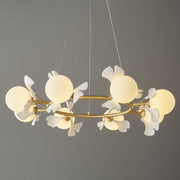Evenielis Floral Brass Chandelier - Aura Lighting