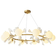 Evenielis Floral Brass Chandelier - Aura Lighting