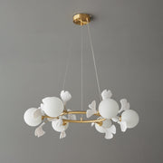 Evenielis Floral Brass Chandelier - Aura Lighting