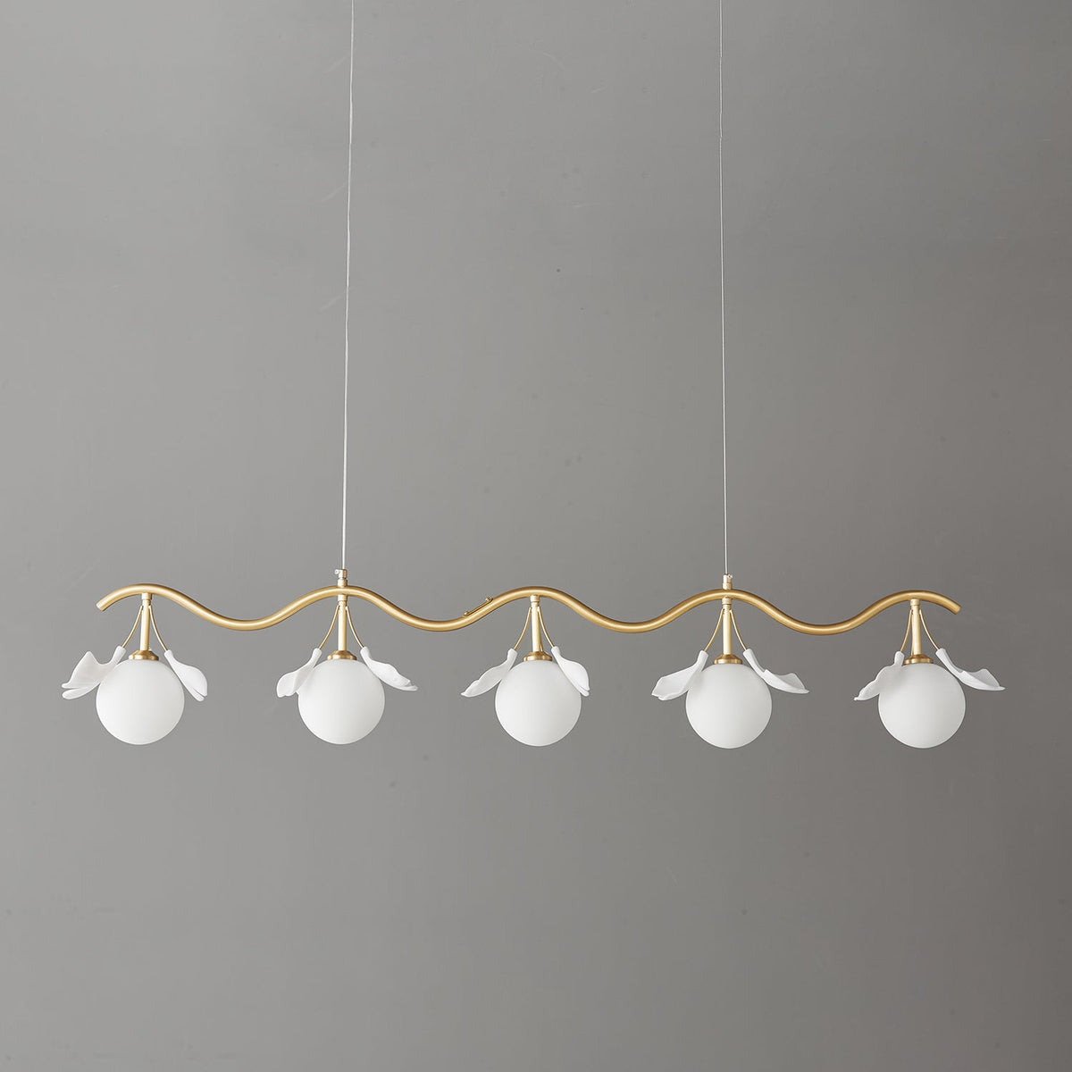 Evenielis Floral Brass Chandelier - Aura Lighting