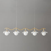 Evenielis Floral Brass Chandelier - Aura Lighting