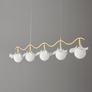 Evenielis Floral Brass Chandelier - Aura Lighting