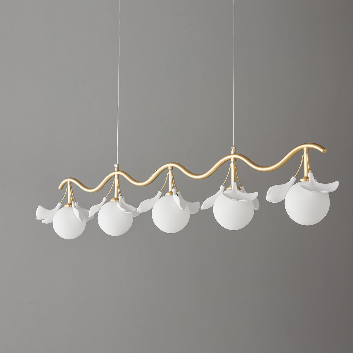 Evenielis Floral Brass Chandelier - Aura Lighting