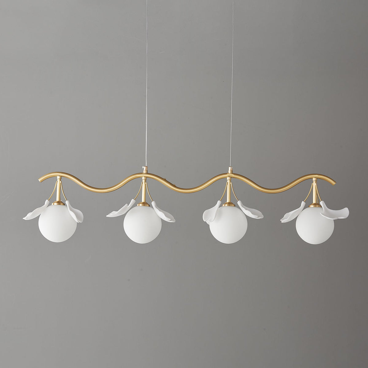 Evenielis Floral Brass Chandelier - Aura Lighting