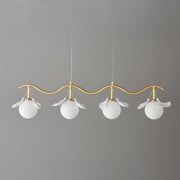 Evenielis Floral Brass Chandelier - Aura Lighting