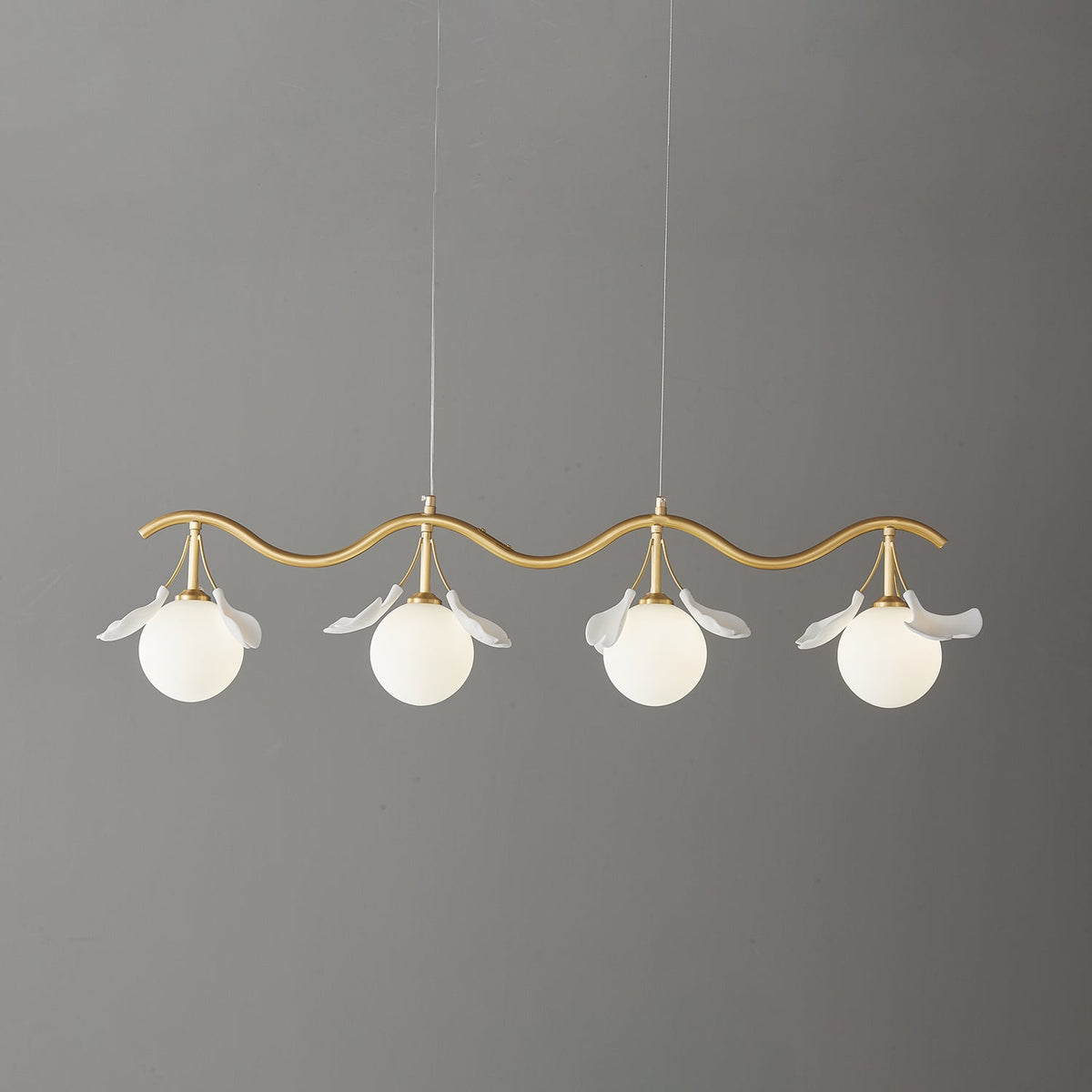 Evenielis Floral Brass Chandelier - Aura Lighting