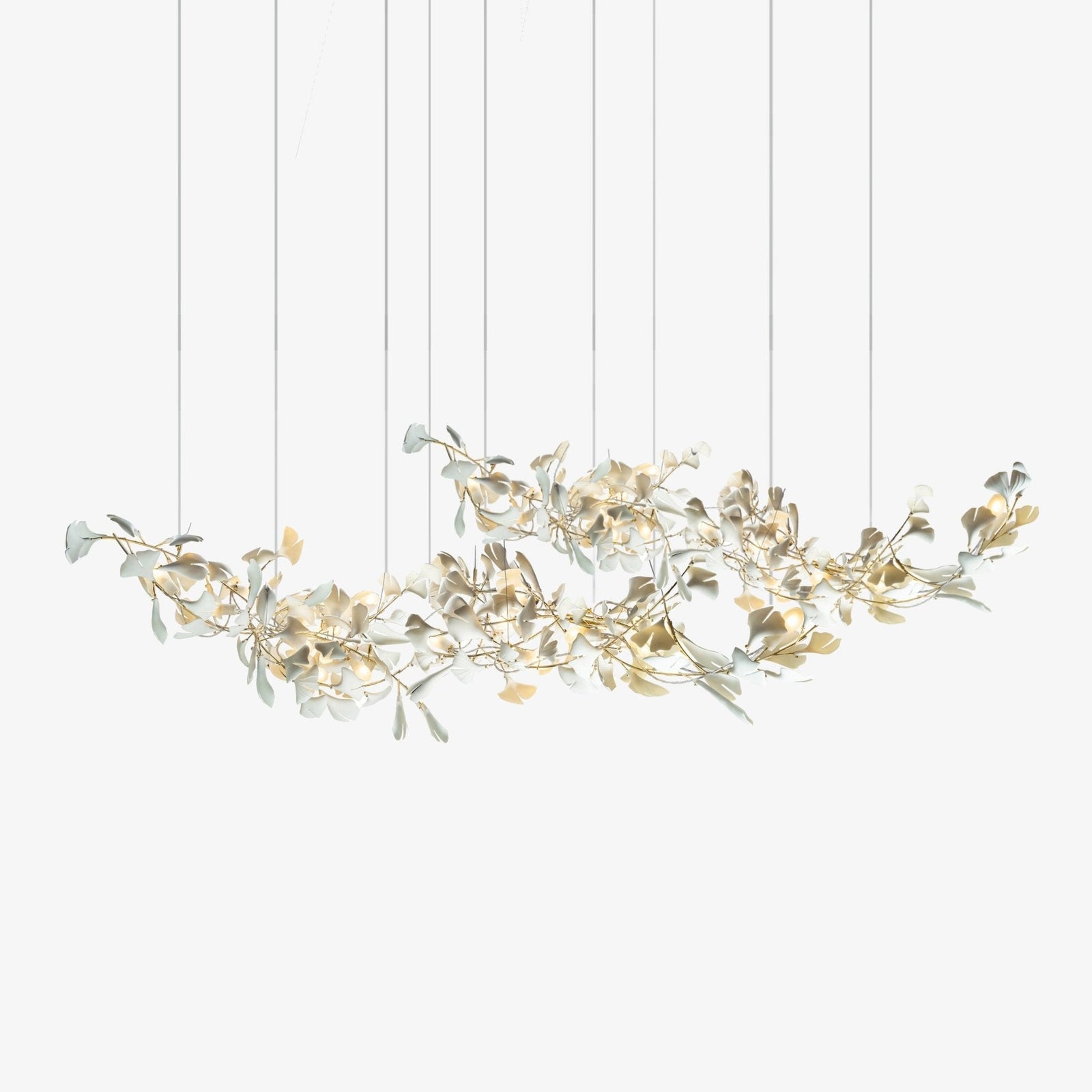 Elorus Double Layer Combination Gingko Chandelier - Aura Lighting