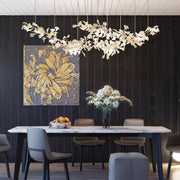 Elorus Double Layer Combination Gingko Chandelier - Aura Lighting
