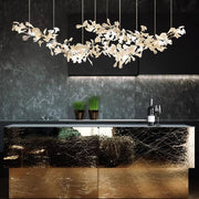 Elorus Double Layer Combination Gingko Chandelier - Aura Lighting
