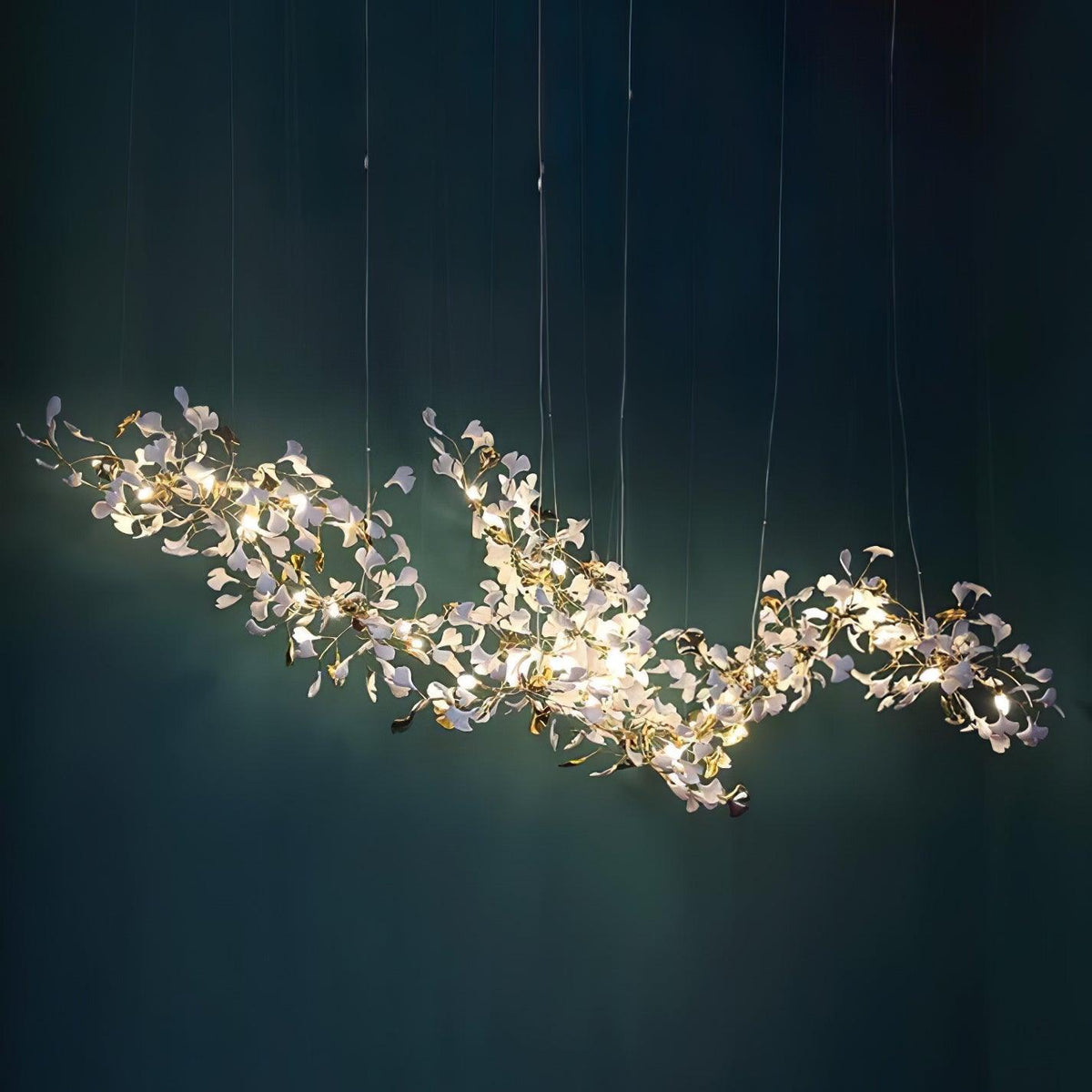 Elorus Double Layer Combination Gingko Chandelier - Aura Lighting