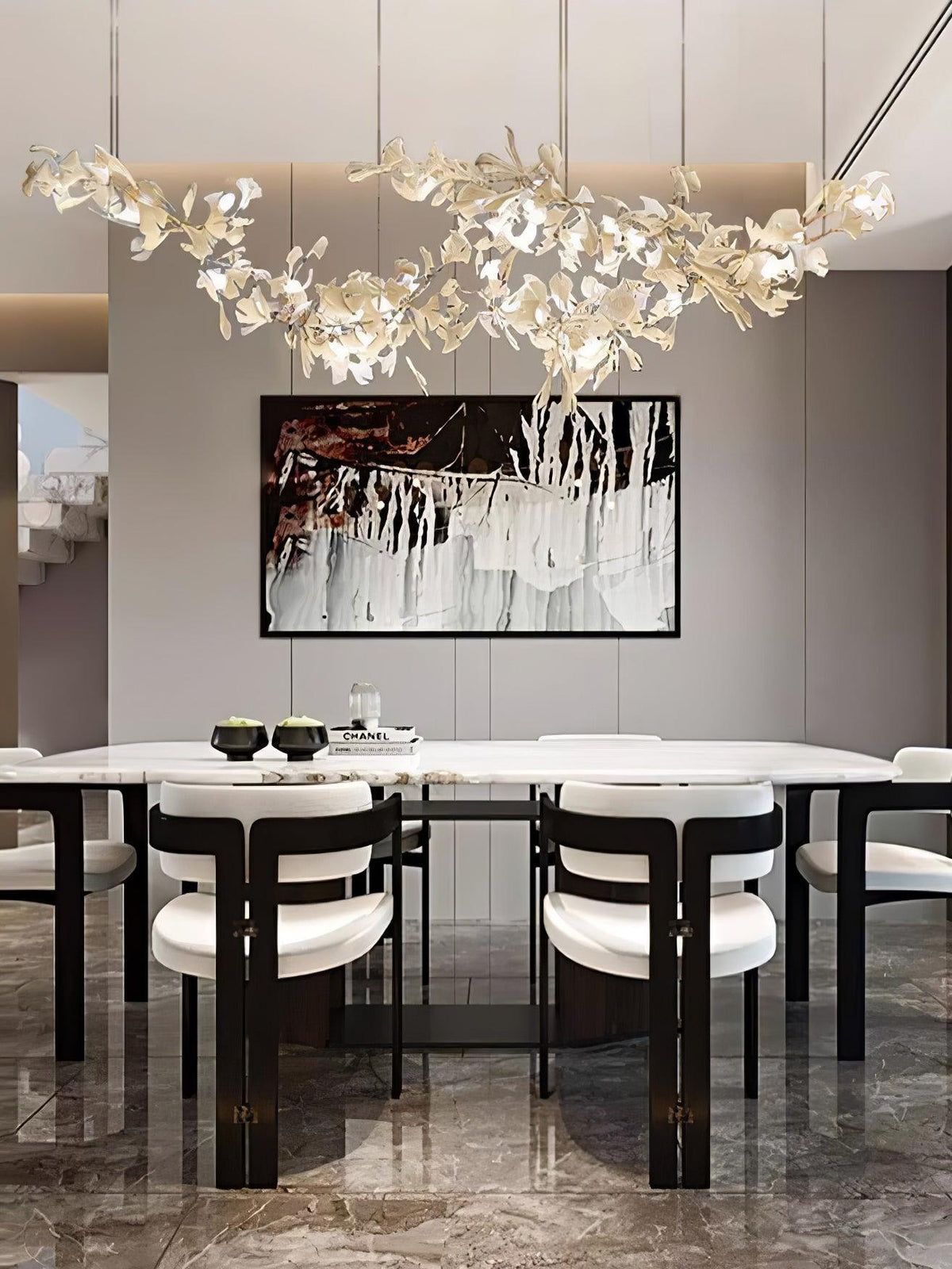 Elorus Double Layer Combination Gingko Chandelier - Aura Lighting