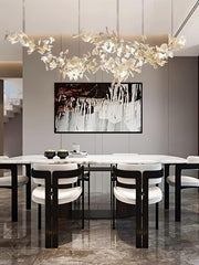 Elorus Double Layer Combination Gingko Chandelier - Aura Lighting