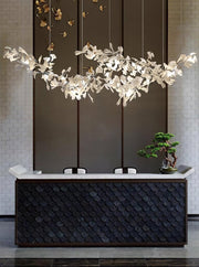 Elorus Double Layer Combination Gingko Chandelier - Aura Lighting
