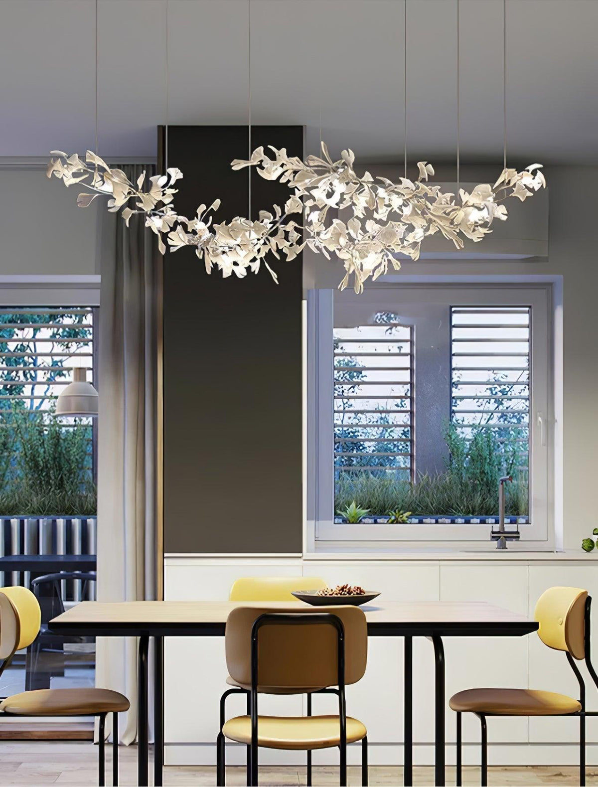 Elorus Double Layer Combination Gingko Chandelier - Aura Lighting