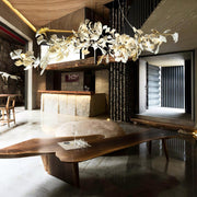 Elorus Double Layer Combination Gingko Chandelier - Aura Lighting