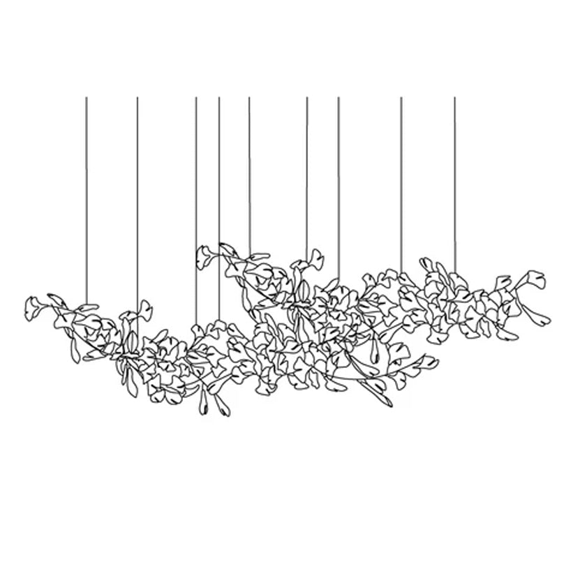 Elorus Double Layer Combination Gingko Chandelier - Aura Lighting