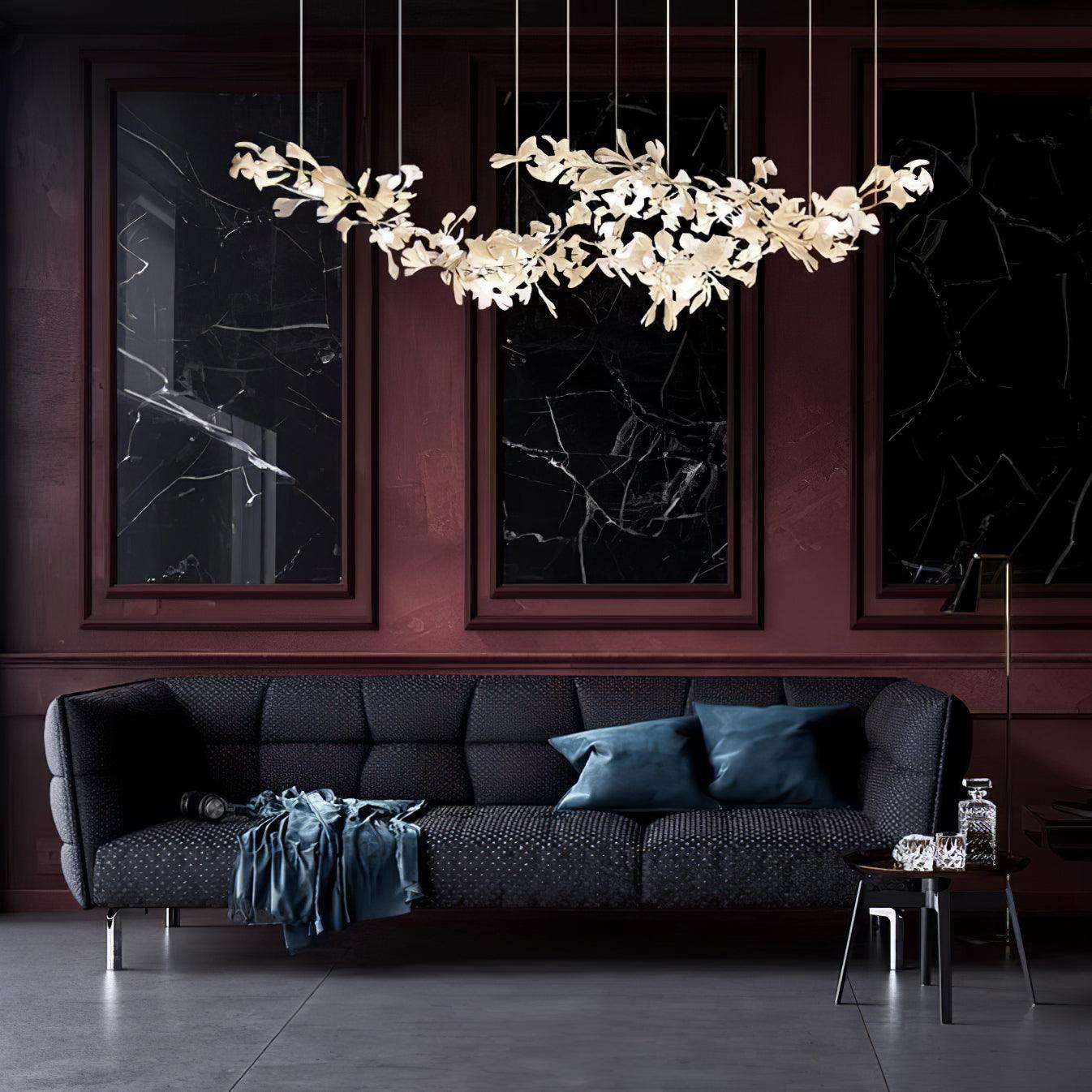 Elorus Double Layer Combination Gingko Chandelier - Aura Lighting