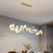 Ovyneth Postmodern Luxury Gingko Metal Ceramics Chandelier - Aura Lighting
