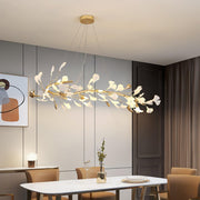 Ovyneth Postmodern Luxury Gingko Metal Ceramics Chandelier - Aura Lighting