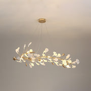 Ovyneth Postmodern Luxury Gingko Metal Ceramics Chandelier - Aura Lighting
