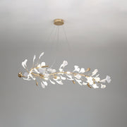 Ovyneth Postmodern Luxury Gingko Metal Ceramics Chandelier - Aura Lighting