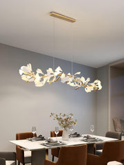 Ovyneth Postmodern Luxury Gingko Metal Ceramics Chandelier - Aura Lighting