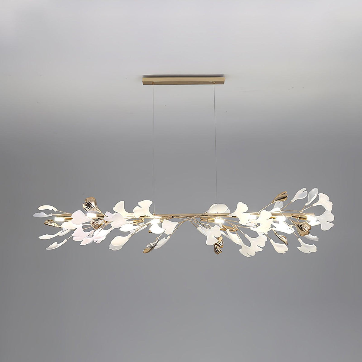 Ovyneth Postmodern Luxury Gingko Metal Ceramics Chandelier - Aura Lighting