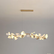 Ovyneth Postmodern Luxury Gingko Metal Ceramics Chandelier - Aura Lighting