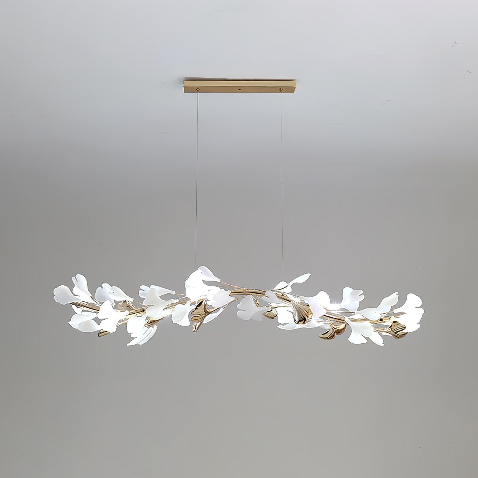 Ovyneth Postmodern Luxury Gingko Metal Ceramics Chandelier - Aura Lighting