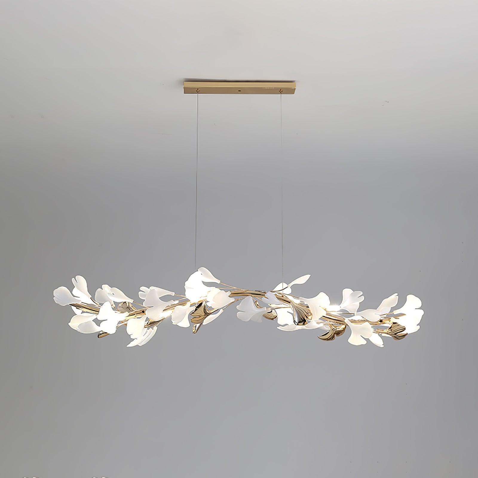 Ovyneth Postmodern Luxury Gingko Metal Ceramics Chandelier - Aura Lighting