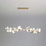 Ovyneth Postmodern Luxury Gingko Metal Ceramics Chandelier - Aura Lighting