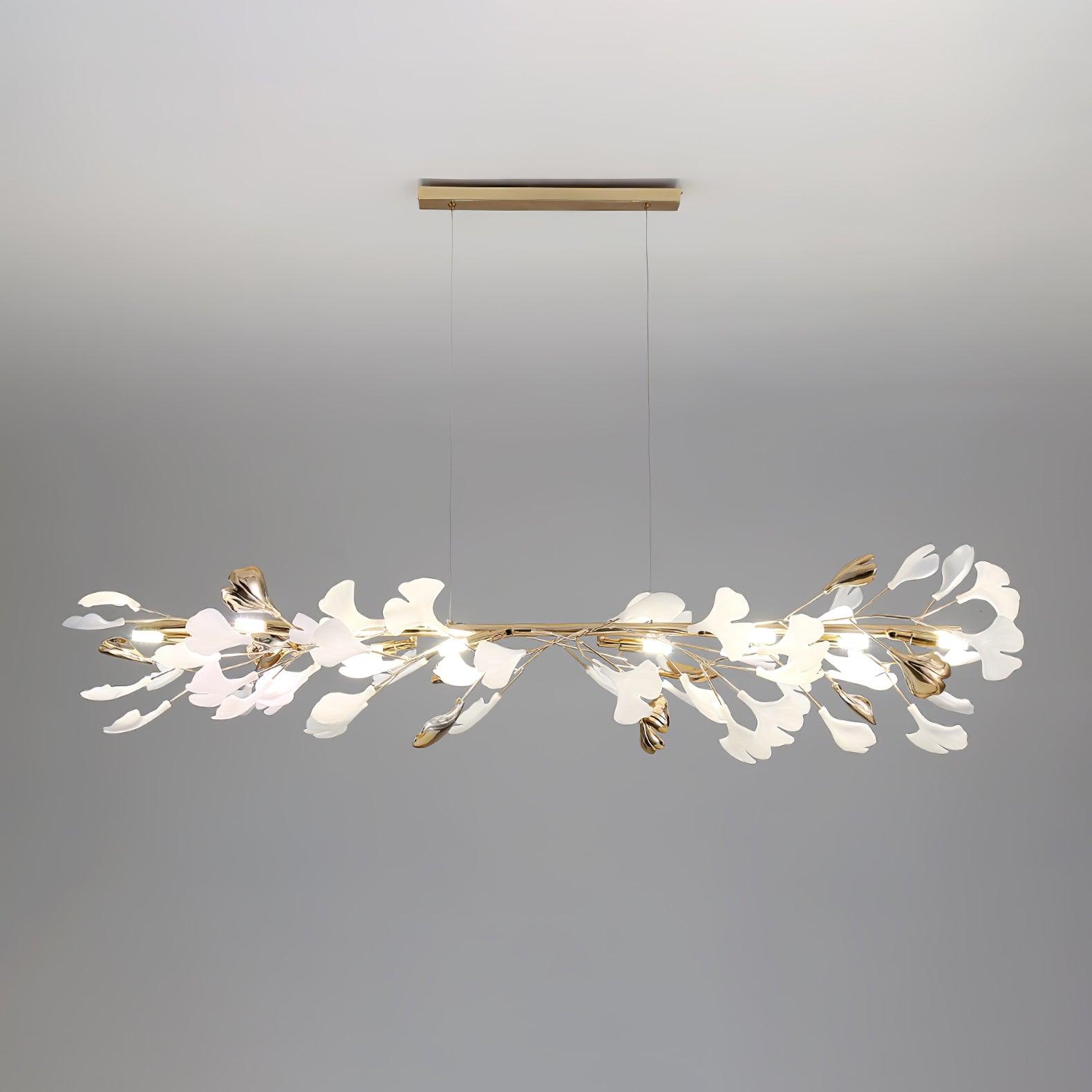 Ovyneth Postmodern Luxury Gingko Metal Ceramics Chandelier - Aura Lighting