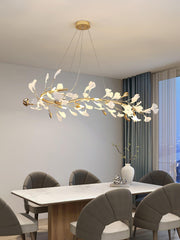 Ovyneth Postmodern Luxury Gingko Metal Ceramics Chandelier - Aura Lighting
