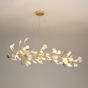 Ovyneth Postmodern Luxury Gingko Metal Ceramics Chandelier - Aura Lighting
