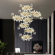Eurzoris Gingko Metal Leaf Chandelier - Aura Lighting