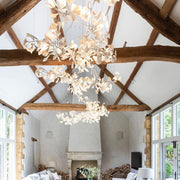 Eurzoris Gingko Metal Leaf Chandelier - Aura Lighting