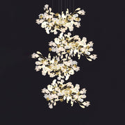 Eurzoris Gingko Metal Leaf Chandelier - Aura Lighting