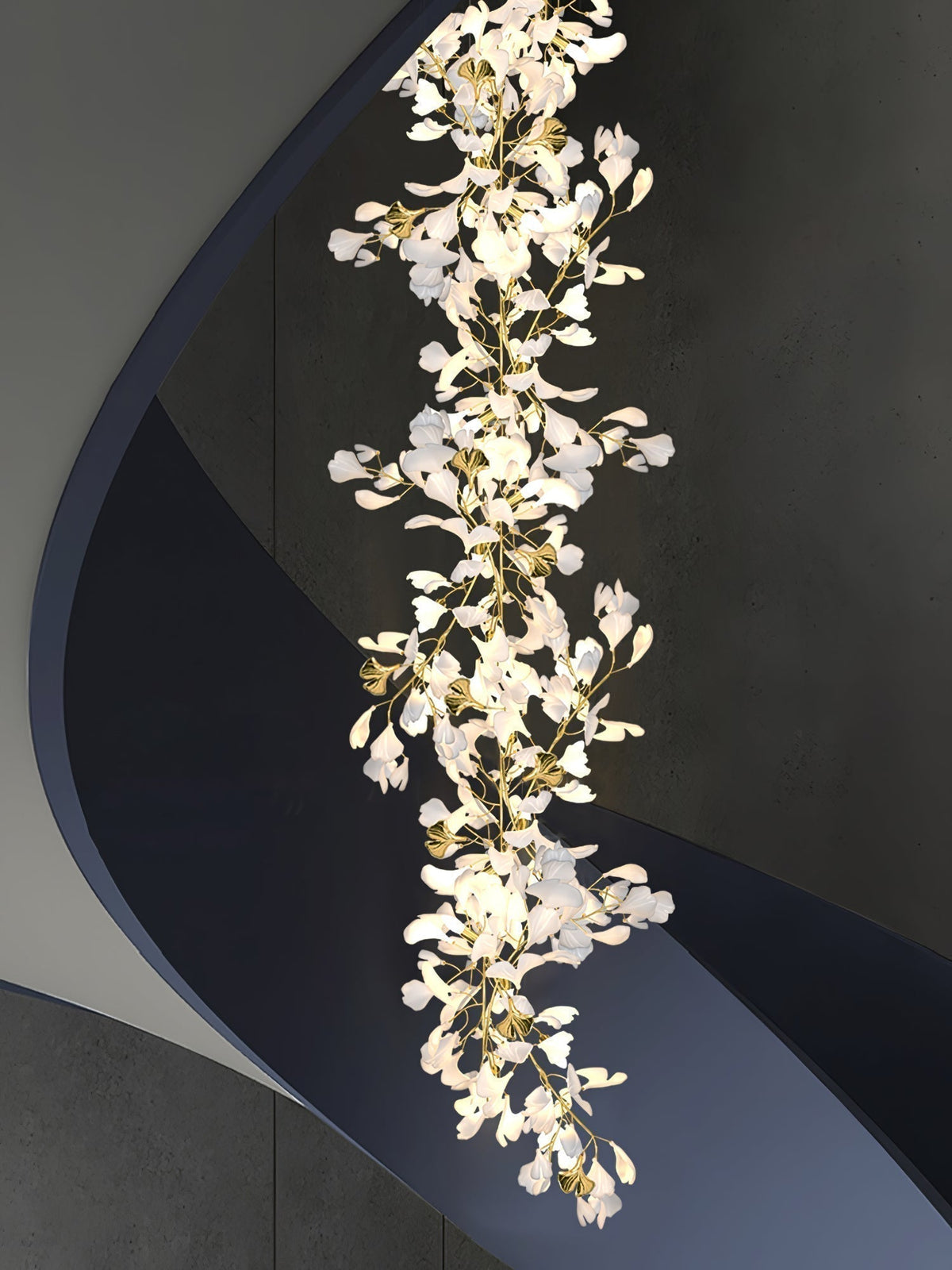 Eurzoris Gingko Metal Leaf Chandelier - Aura Lighting