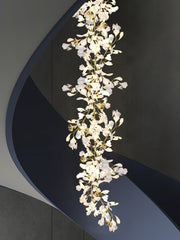 Eurzoris Gingko Metal Leaf Chandelier - Aura Lighting