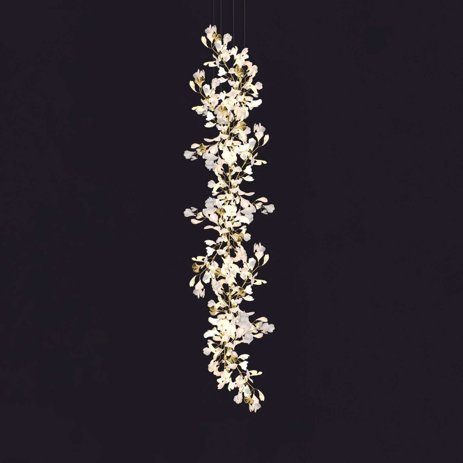 Eurzoris Gingko Metal Leaf Chandelier - Aura Lighting
