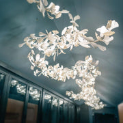 Eurzoris Gingko Metal Leaf Chandelier - Aura Lighting