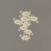 Eurzoris Gingko Metal Leaf Chandelier - Aura Lighting