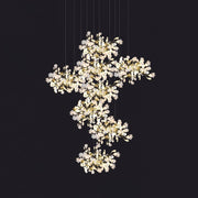 Eurzoris Gingko Metal Leaf Chandelier - Aura Lighting