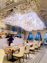 Eurzoris Gingko Metal Leaf Chandelier - Aura Lighting