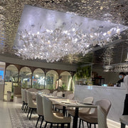 Eurzoris Gingko Metal Leaf Chandelier - Aura Lighting