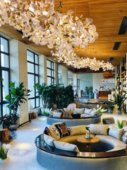 Eurzoris Gingko Metal Leaf Chandelier - Aura Lighting