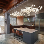 Eurzoris Gingko Metal Leaf Chandelier - Aura Lighting