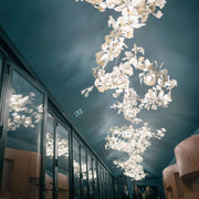 Eurzoris Gingko Metal Leaf Chandelier - Aura Lighting