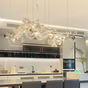 Vashayra Floral Capiz Shell Chandelier - Aura Lighting